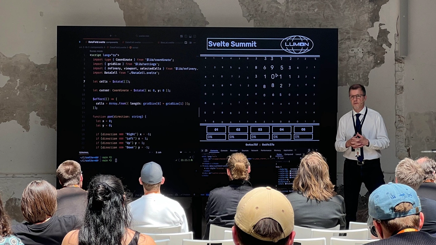 Ken speaking at Svelte Summit 2025